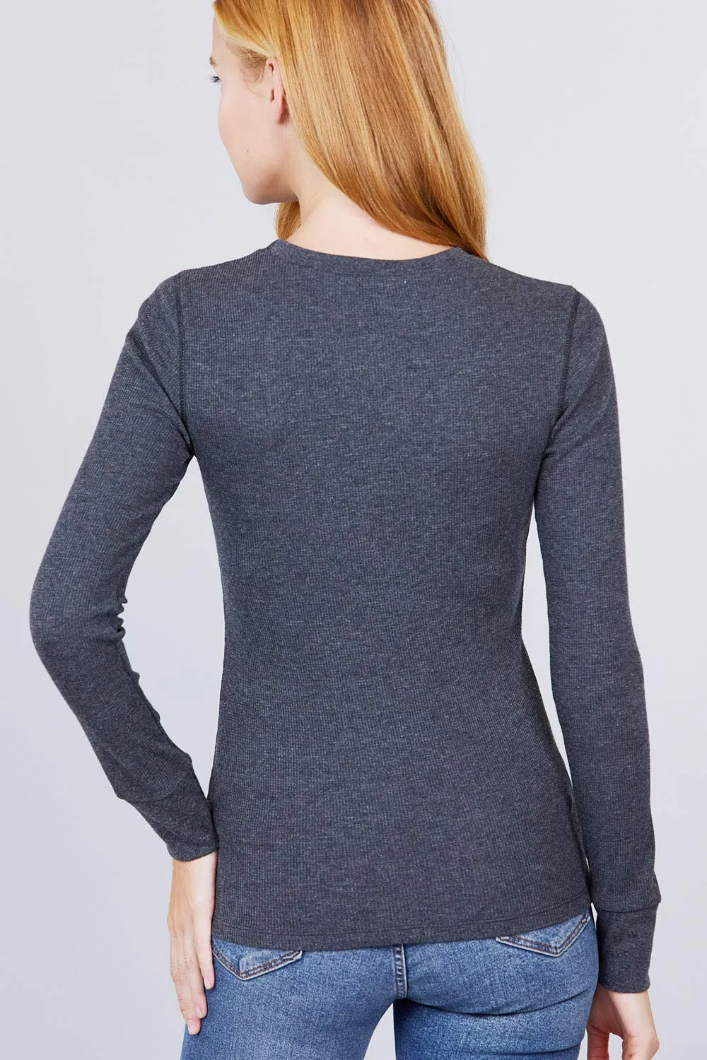 Women's Long Sleeve Crew Neck Long Puff Sleeve Top