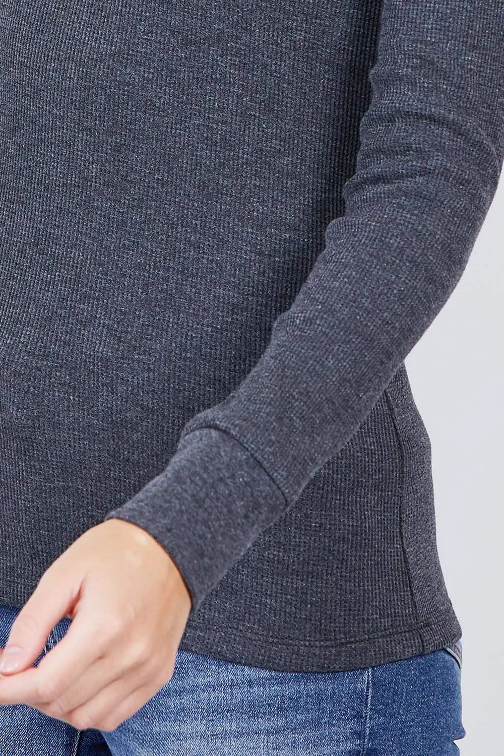 Women's Long Sleeve Crew Neck Long Puff Sleeve Top