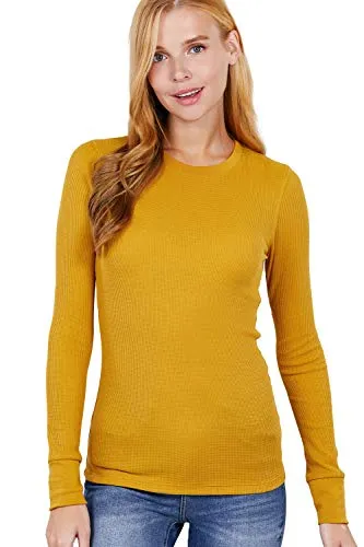 Women's Long Sleeve Crew Neck Long Puff Sleeve Top