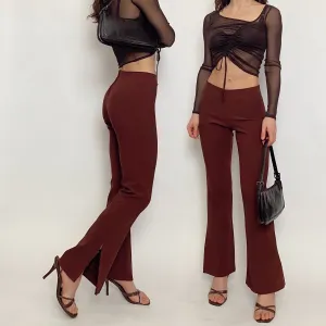 y2k split hem pants - extra small