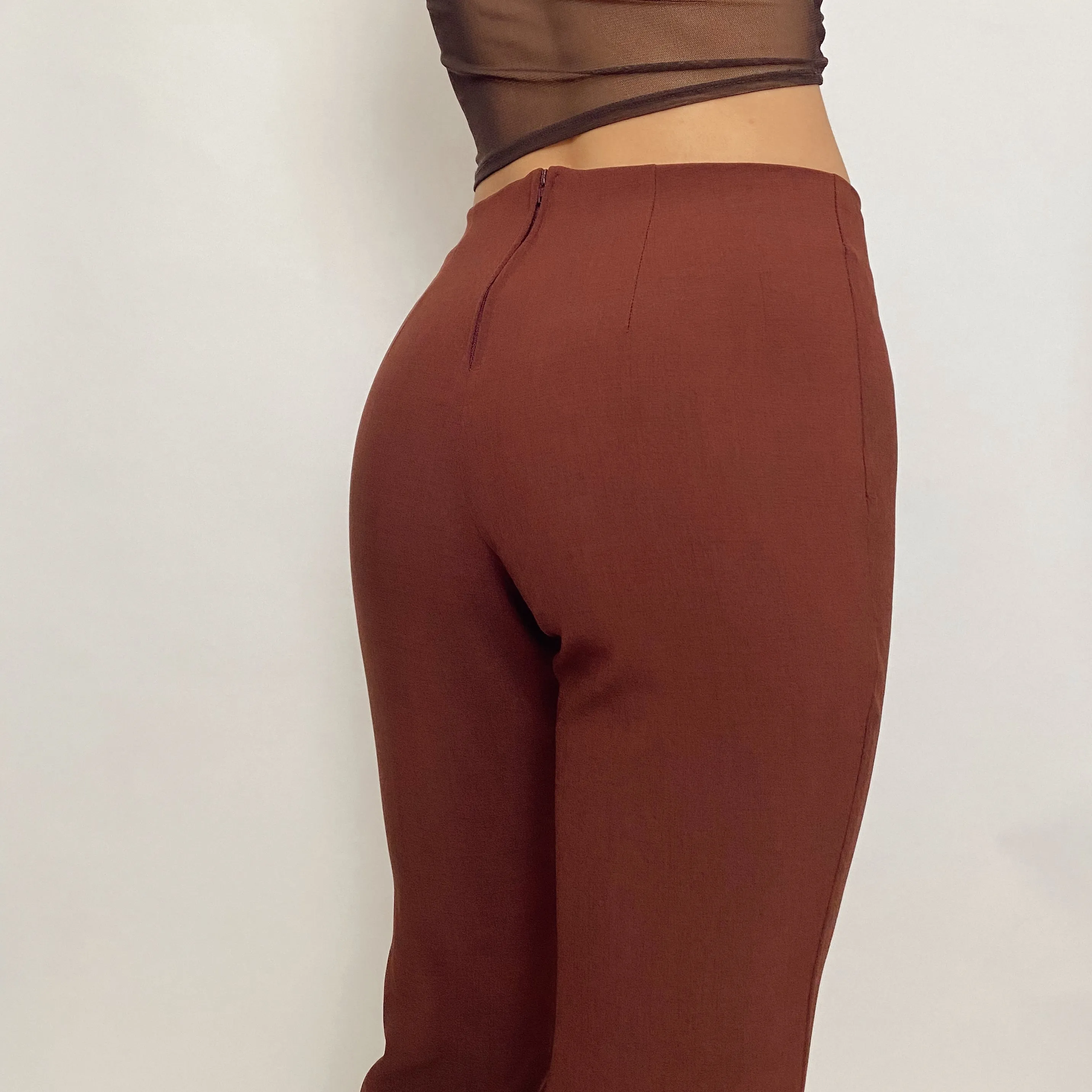 y2k split hem pants - extra small