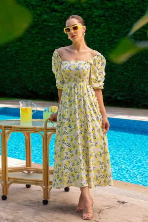 Yellow Blossom Maxi Dress